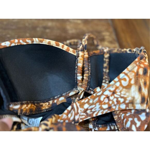 Bar III Glam Cheetah Keyhole-Cutout Swimsuit - Picture 8 of 9